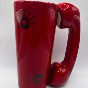 1980 M.H. McClendon Novelty Red Telephone Ceramic Mug Pop Art Vintage